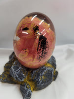 Clear Resin Egg with cute Pink Dragon inside.