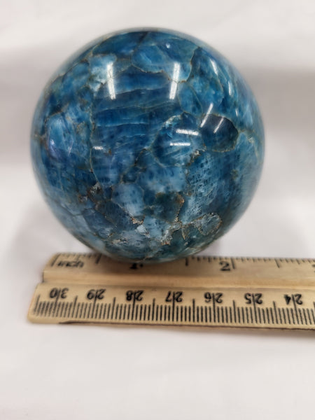 Blue Apatite Sphere