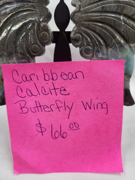 Caribbean Calcite Butterfly Wings with stand