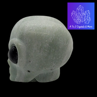 Green Jade Alien Skull