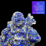 Lapis Chip Resin Smiling Buddha