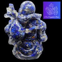 Lapis Chip Resin Smiling Buddha