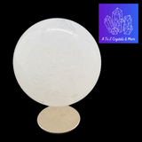 White Calcite Sphere