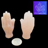 Rose Quartz Praying Hands